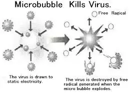 Microbubble kills virus.