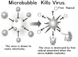 Microbubble kills virus.